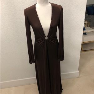 Brong plunge V BCBG dress
